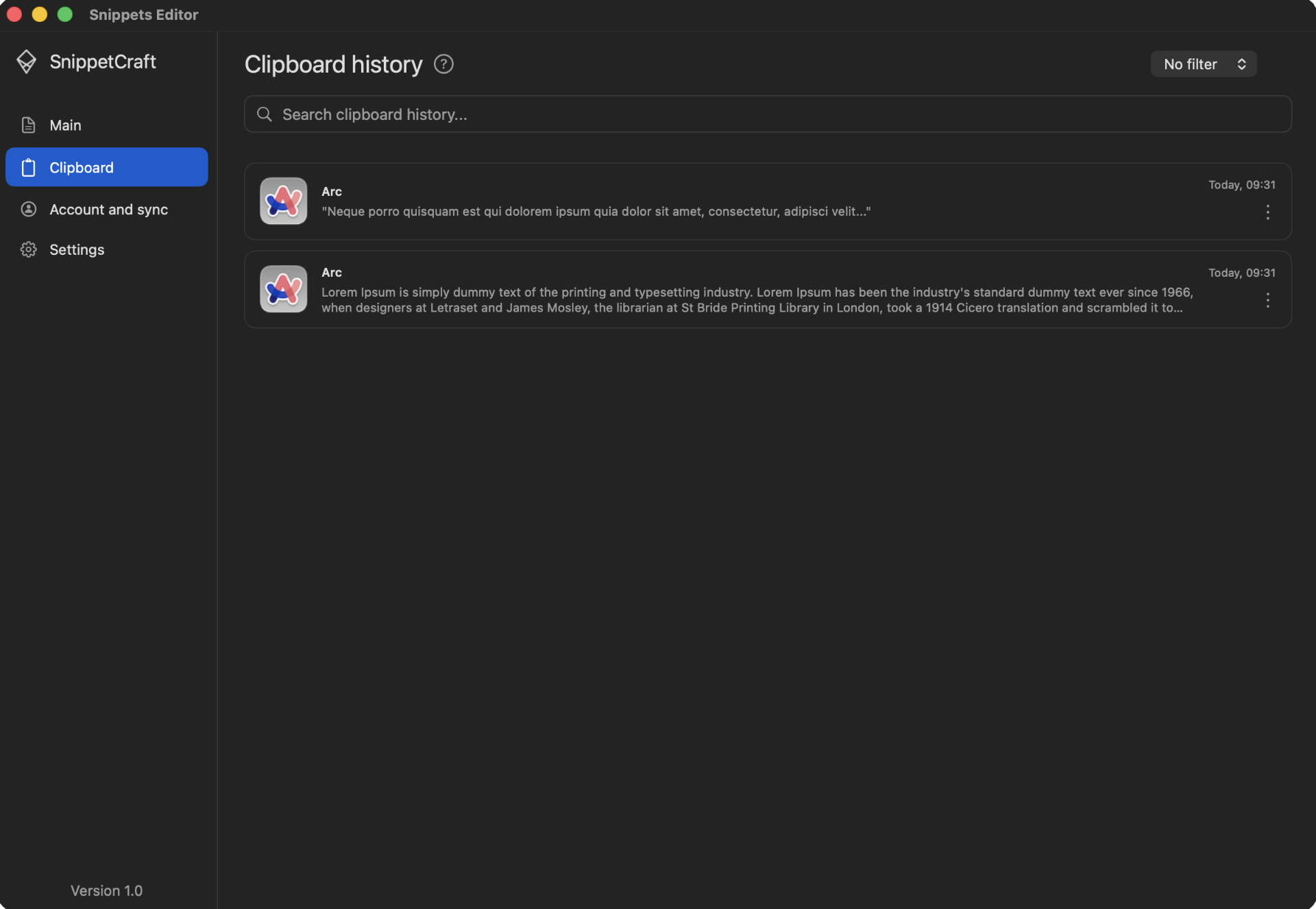 Clipboard History