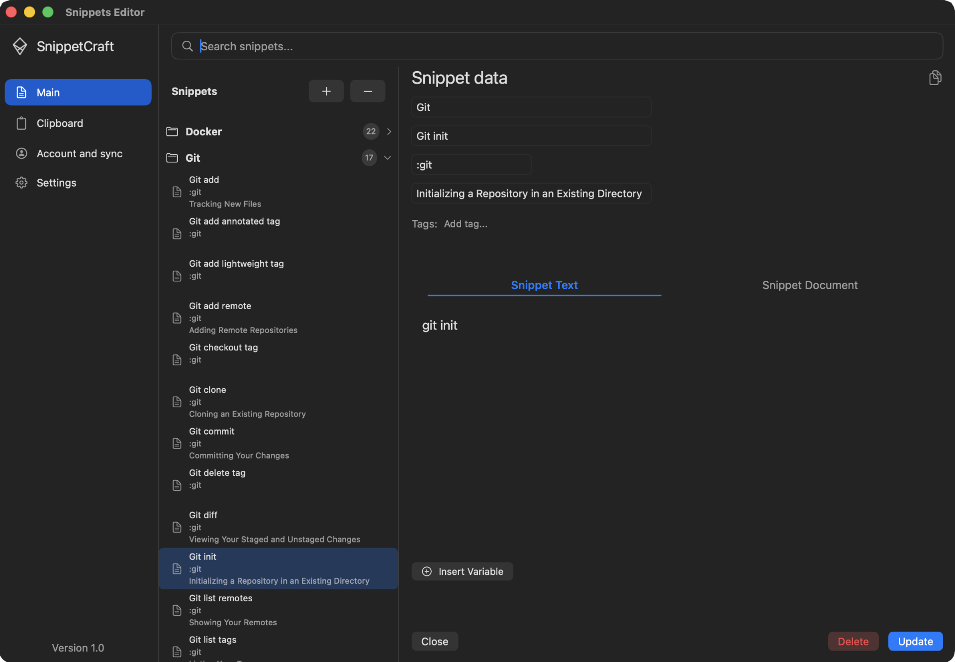 SnippetCraft Editor